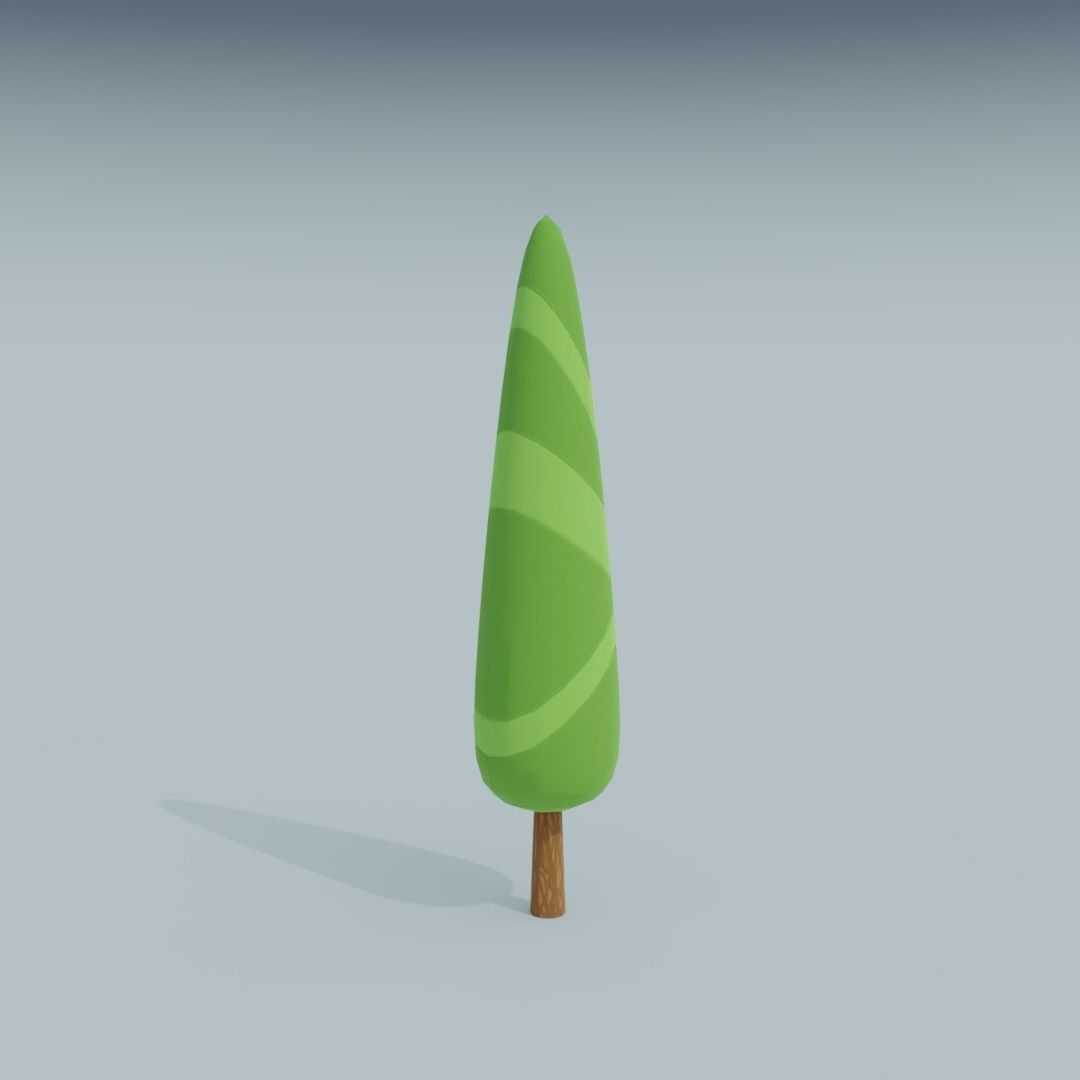 3D Asset - Low-poly stylized trees set Low-poly 3D model_8