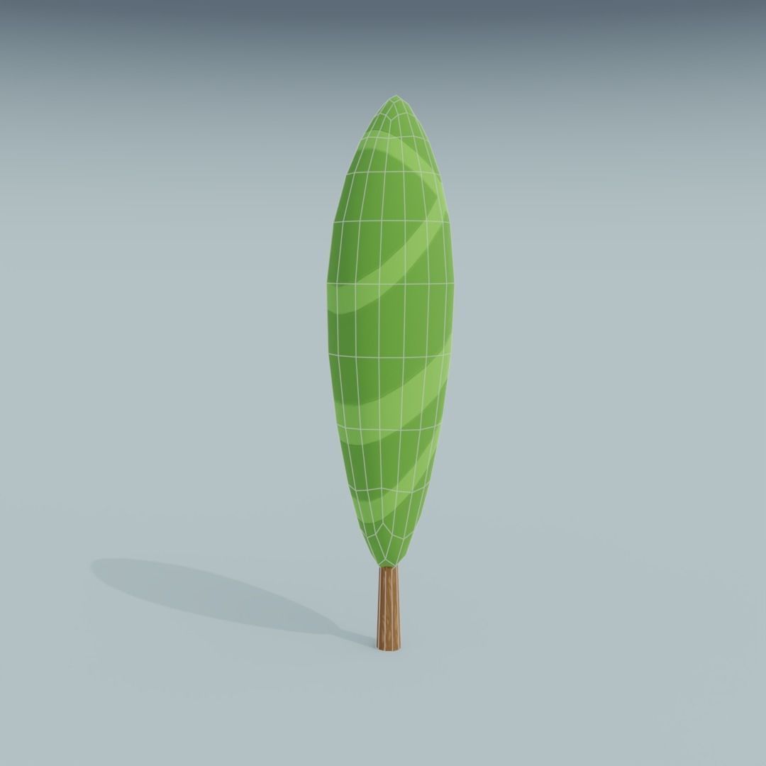 3D Asset - Low-poly stylized trees set Low-poly 3D model_23