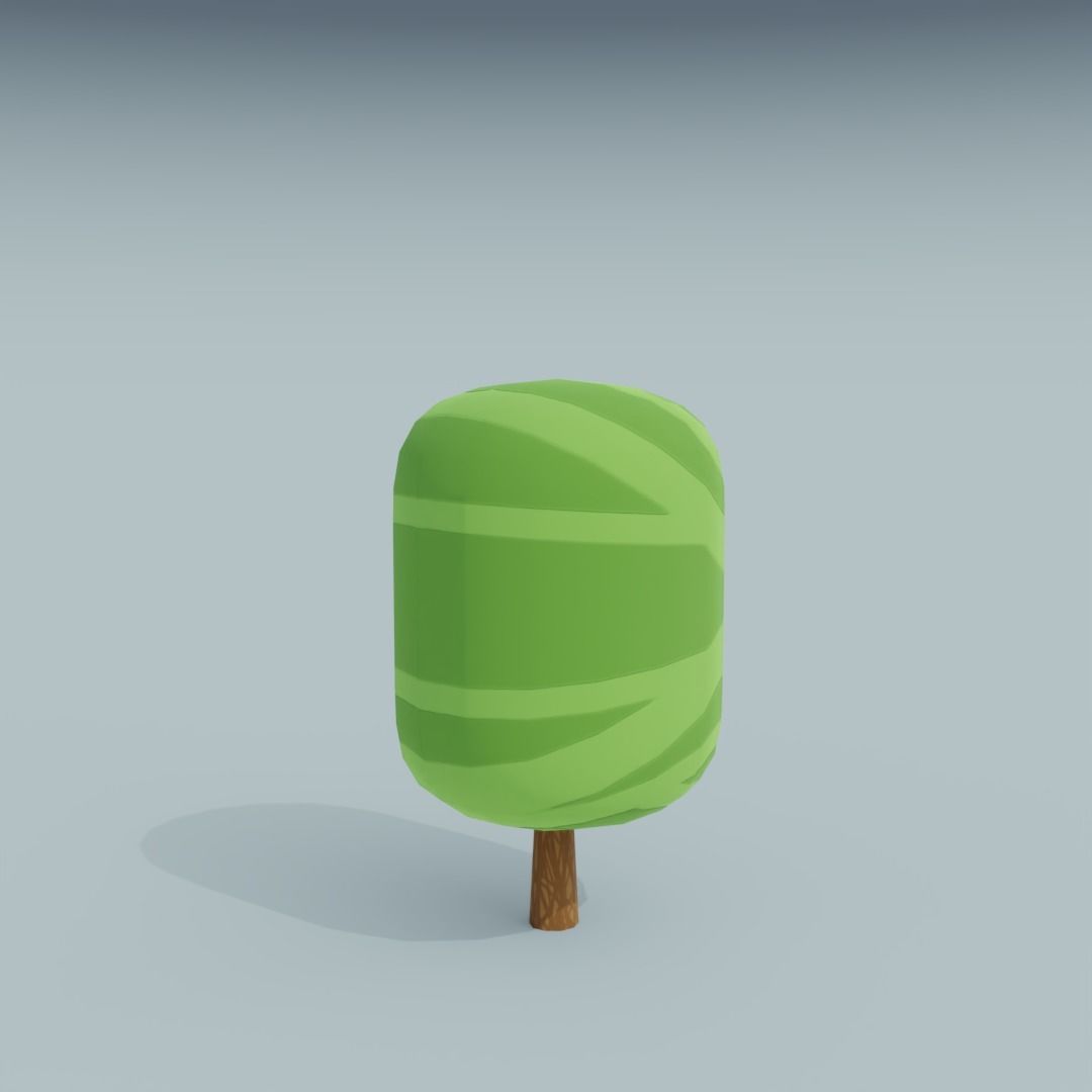 3D Asset - Low-poly stylized trees set Low-poly 3D model_20