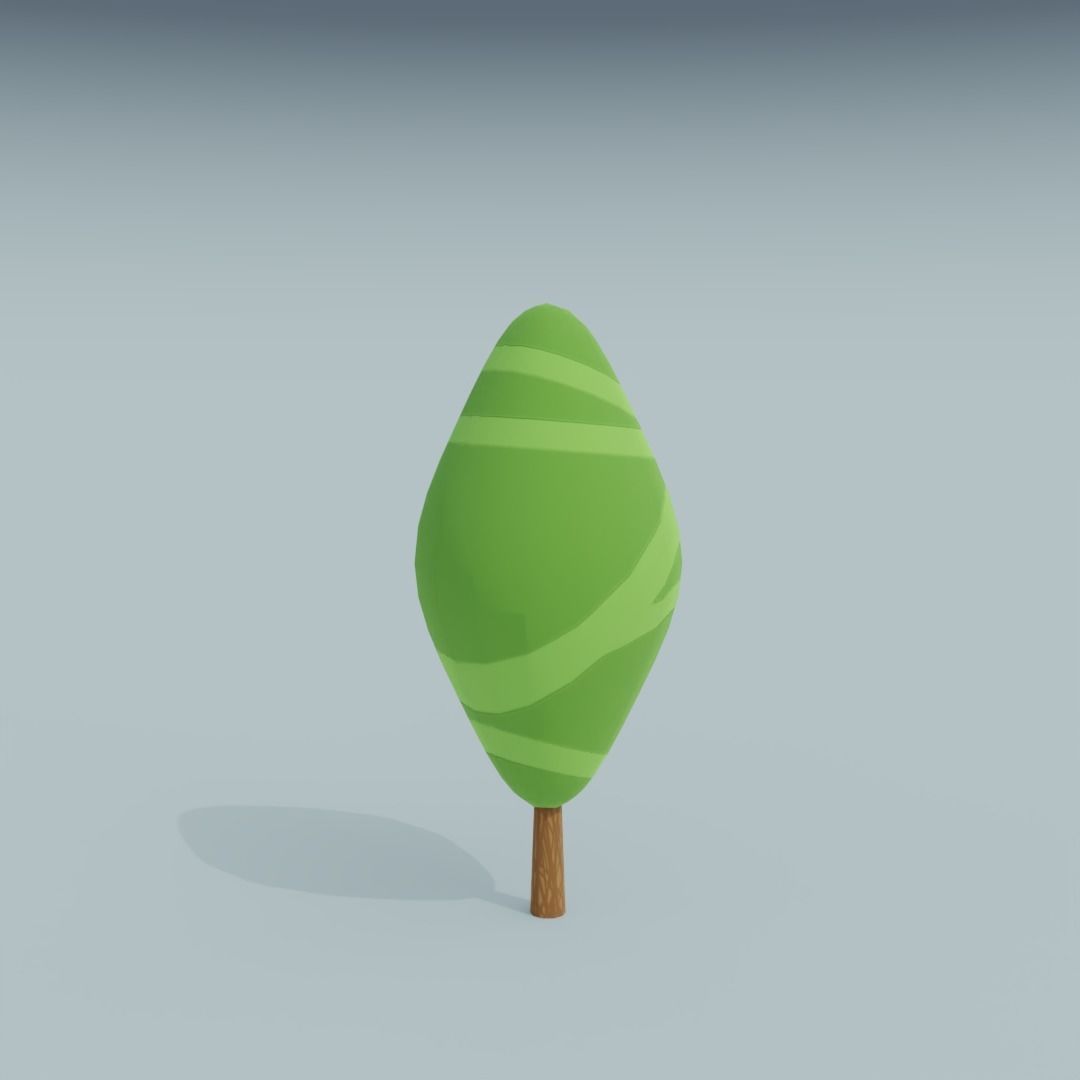 3D Asset - Low-poly stylized trees set Low-poly 3D model_14
