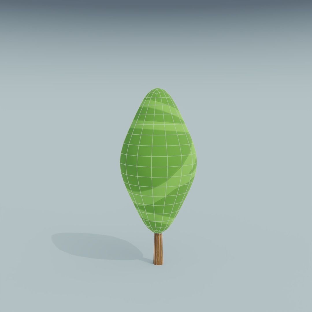 3D Asset - Low-poly stylized trees set Low-poly 3D model_15