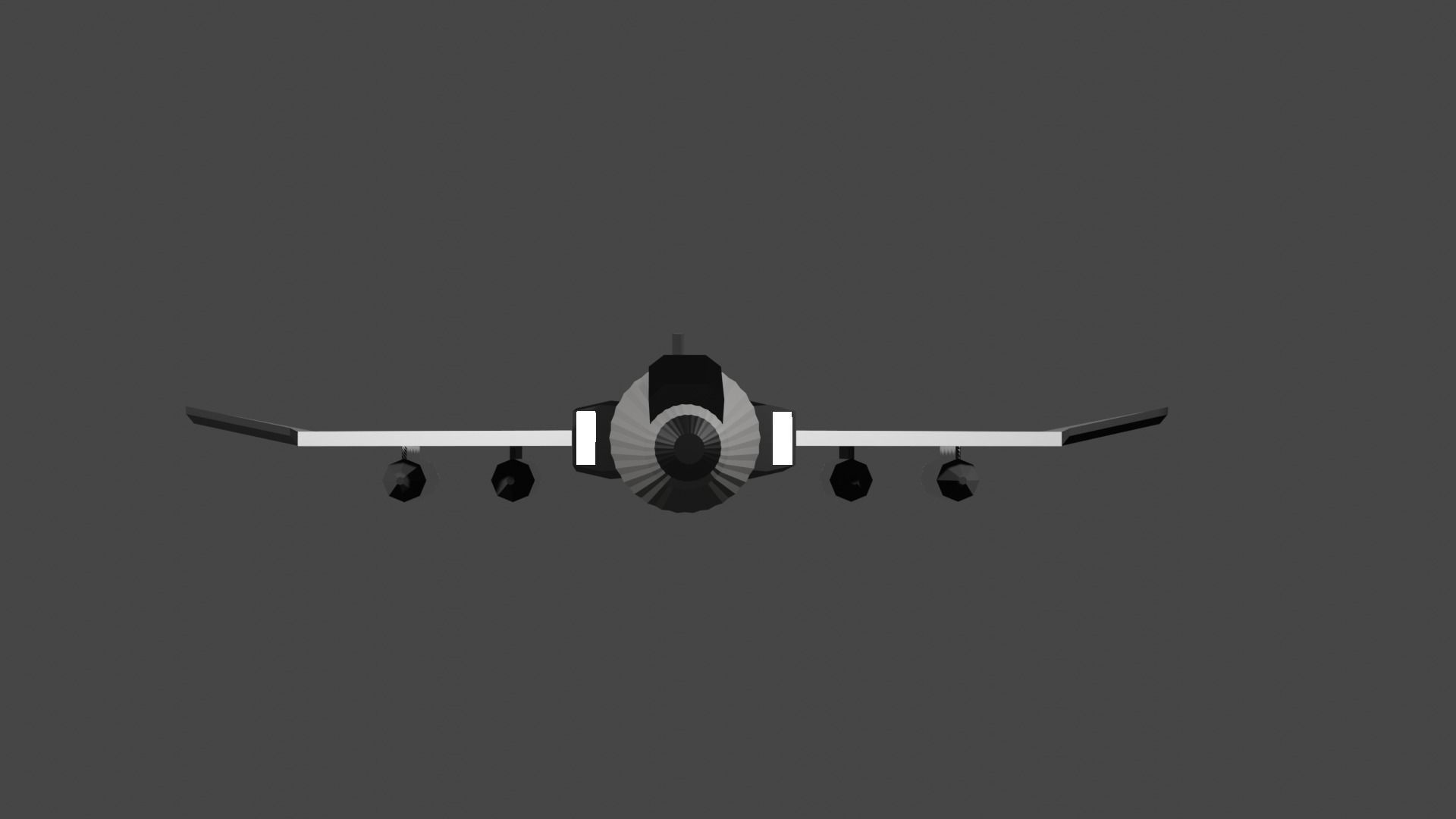 3d model low poly airplane jet plane flying Free low-poly 3D model_2