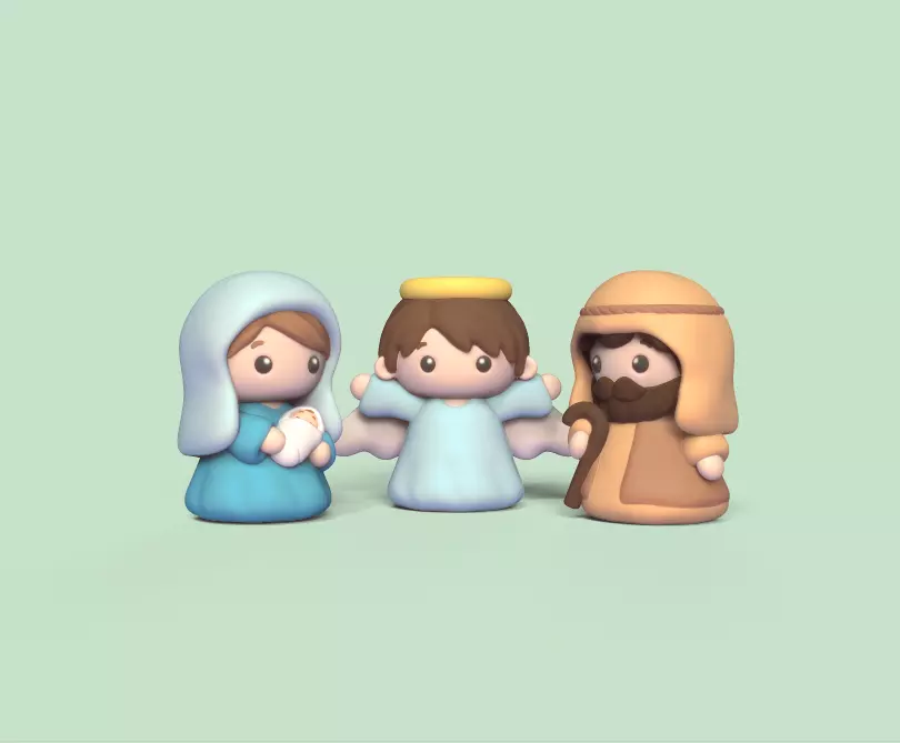 Cute Holy Nativity 3D print model_0