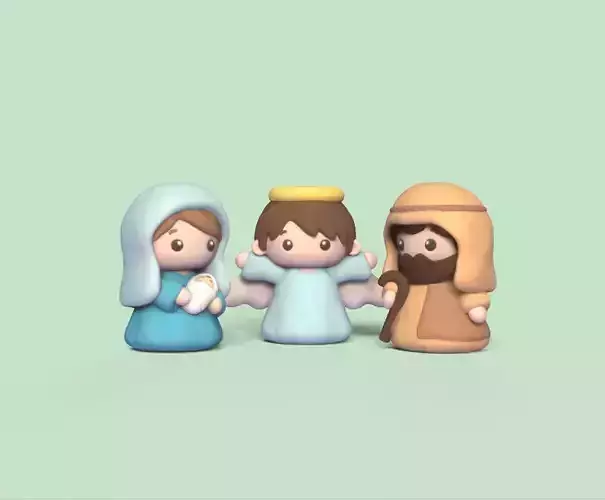 Cute Holy Nativity 3D print model
