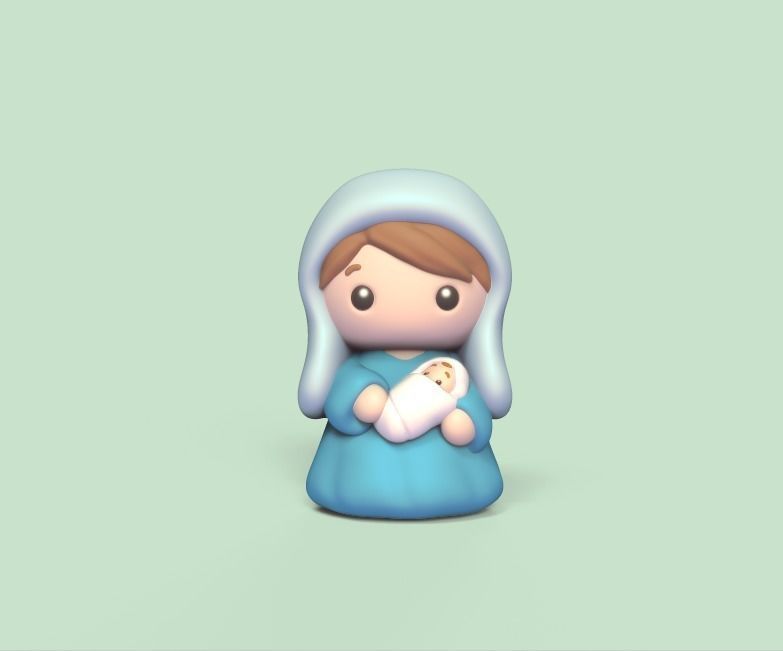 Cute Holy Nativity 3D print model_4