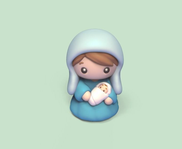 Cute Holy Nativity 3D print model_5