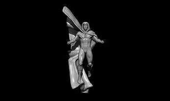 Hourman woman flying in air 3D print model