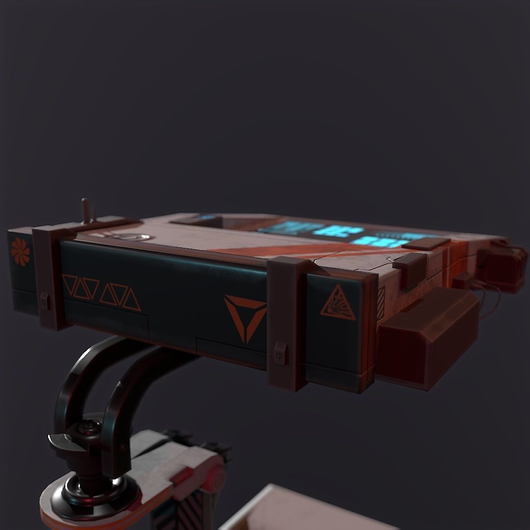 Sci Fi Tablet 3VR Low-poly 3D model_4