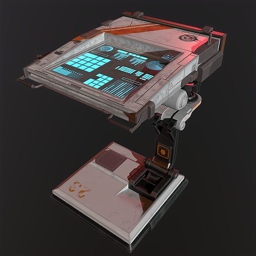 Sci Fi Tablet 3VR Low-poly 3D model