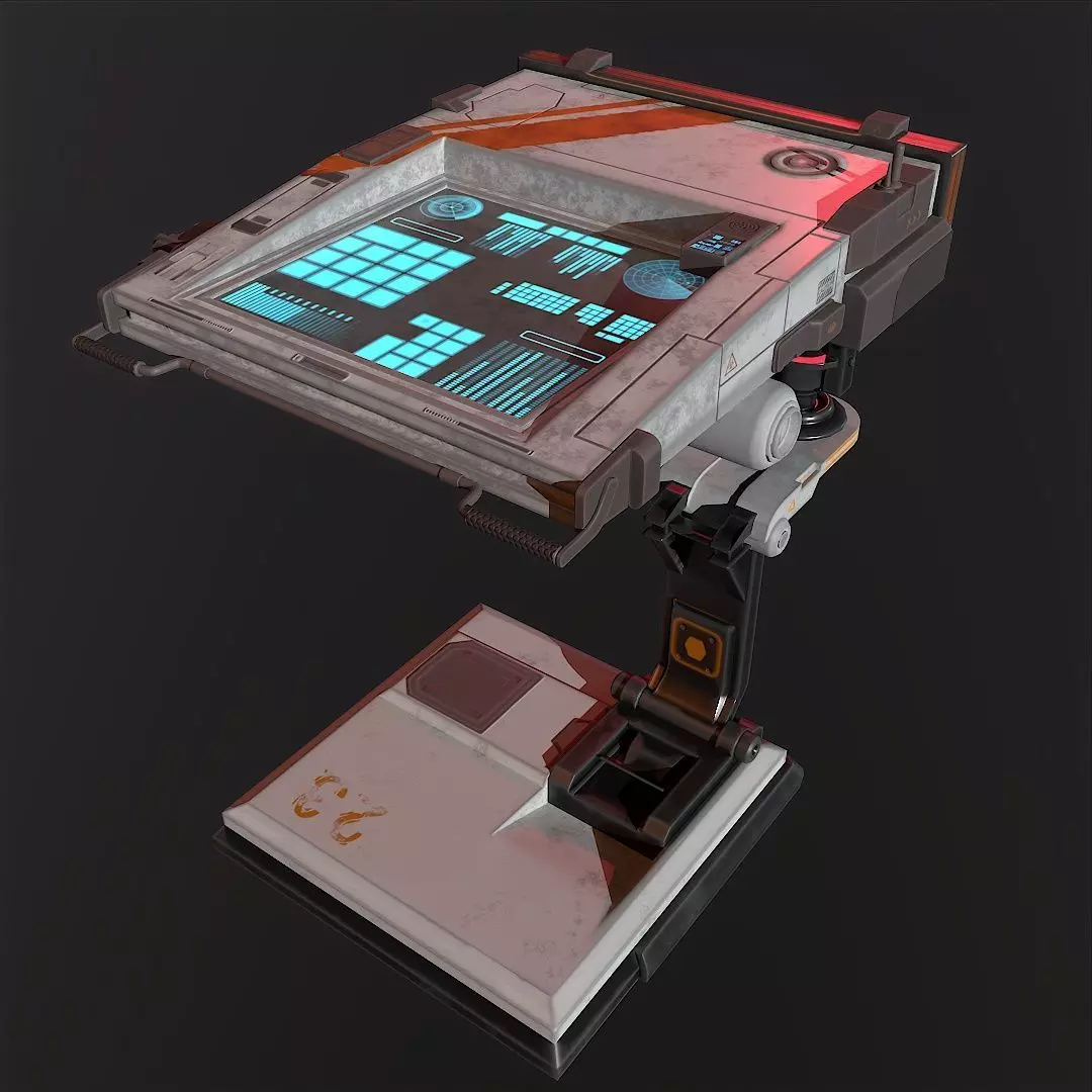 Sci Fi Tablet 3VR Low-poly 3D model_0