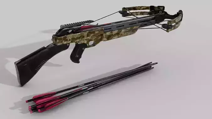 crossbow Low-poly 3D model
