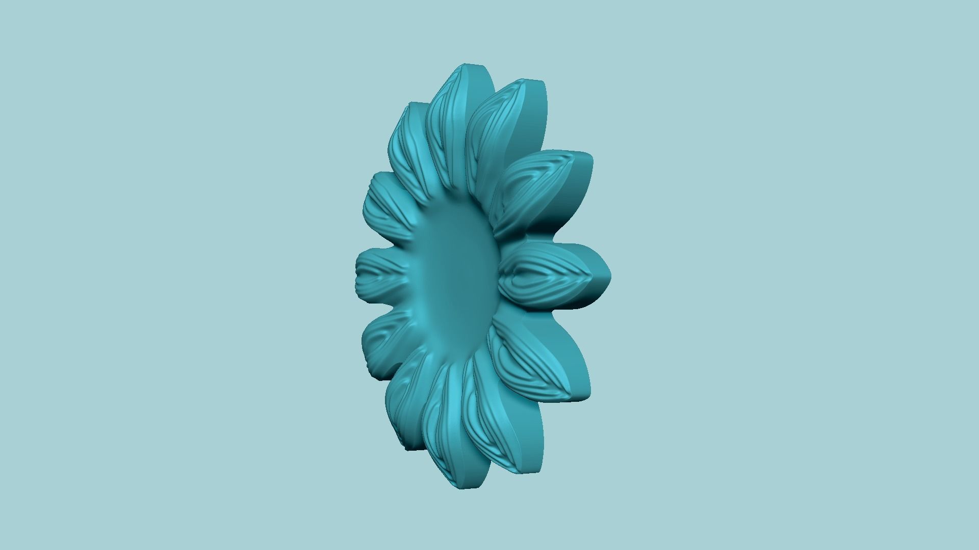 Sunflower 12 Petal B - Molding Arrangement EVA Foam Craft 3D print model_4