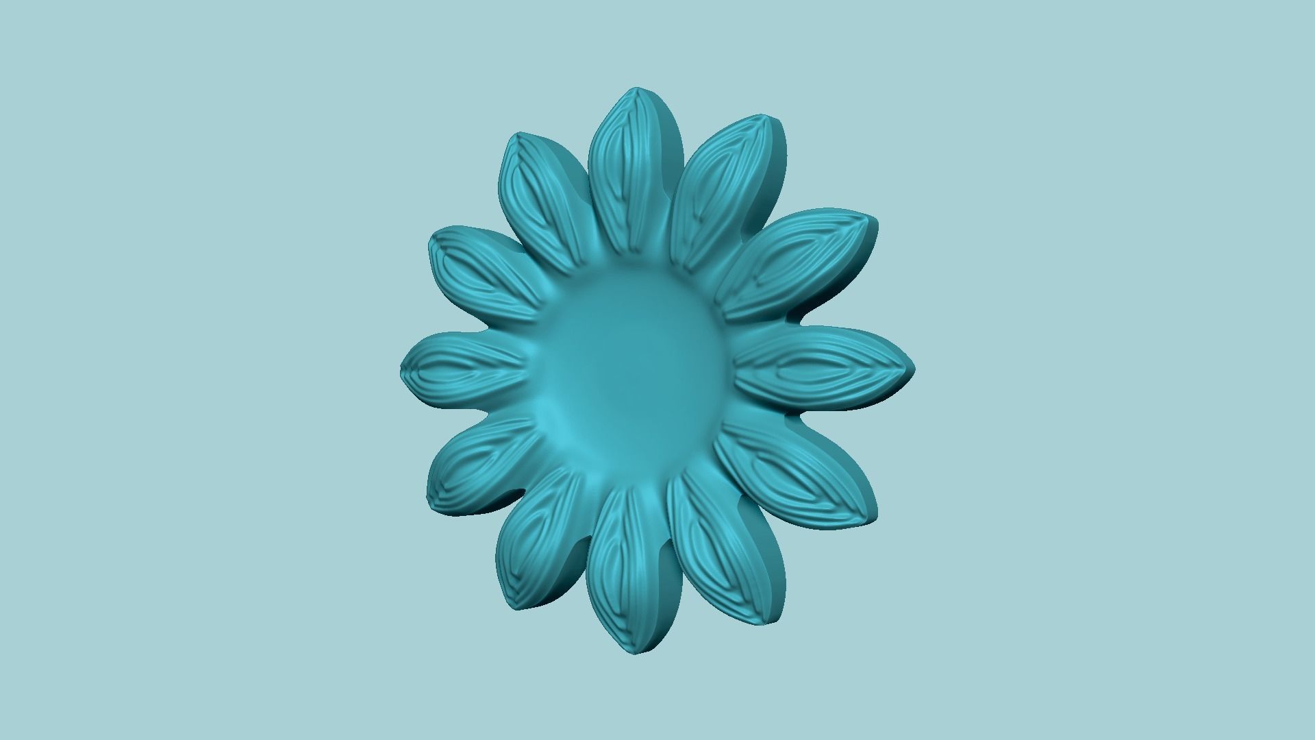 Sunflower 12 Petal B - Molding Arrangement EVA Foam Craft 3D print model_3