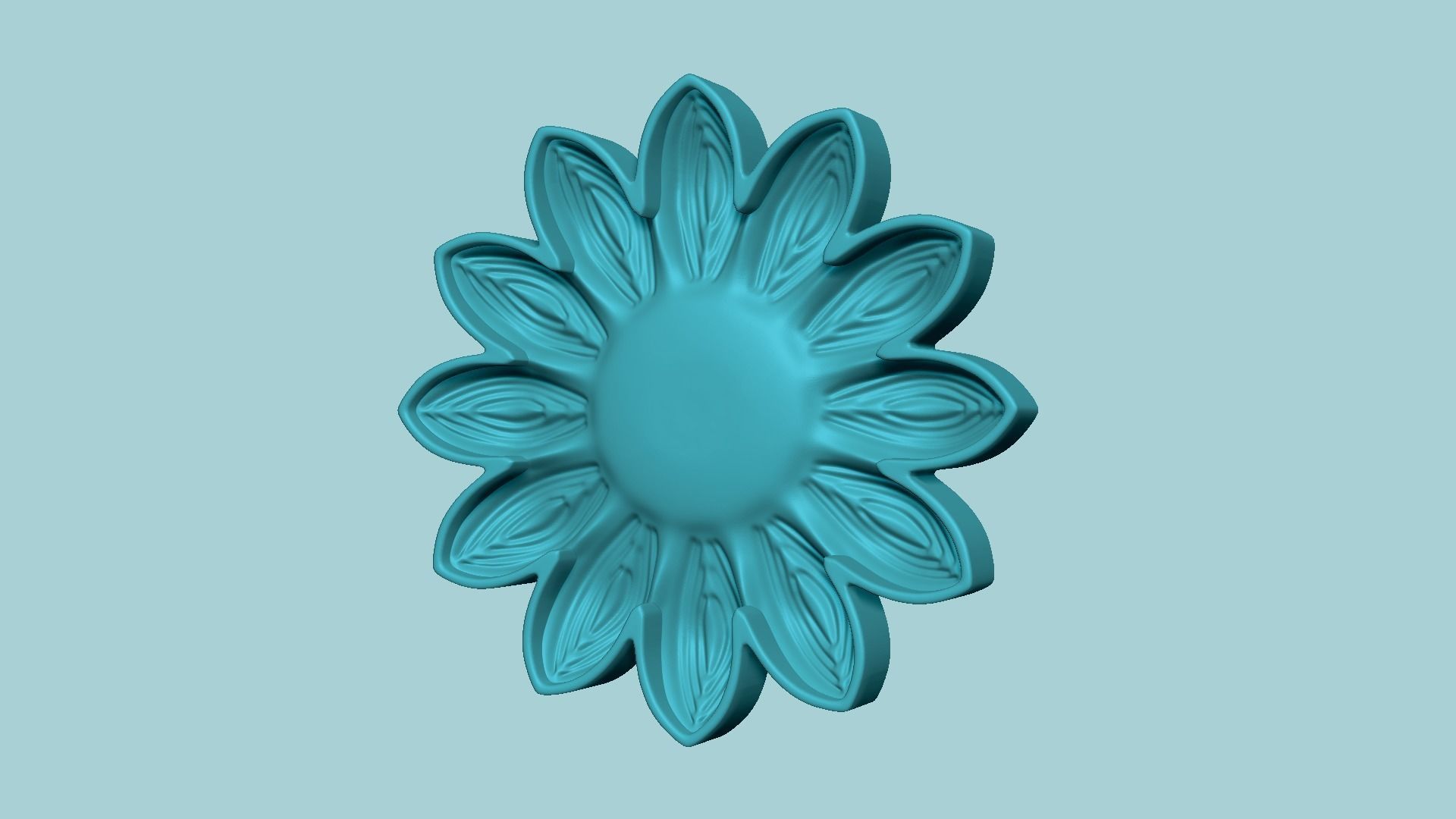 Sunflower 12 Petal B - Molding Arrangement EVA Foam Craft 3D print model_7