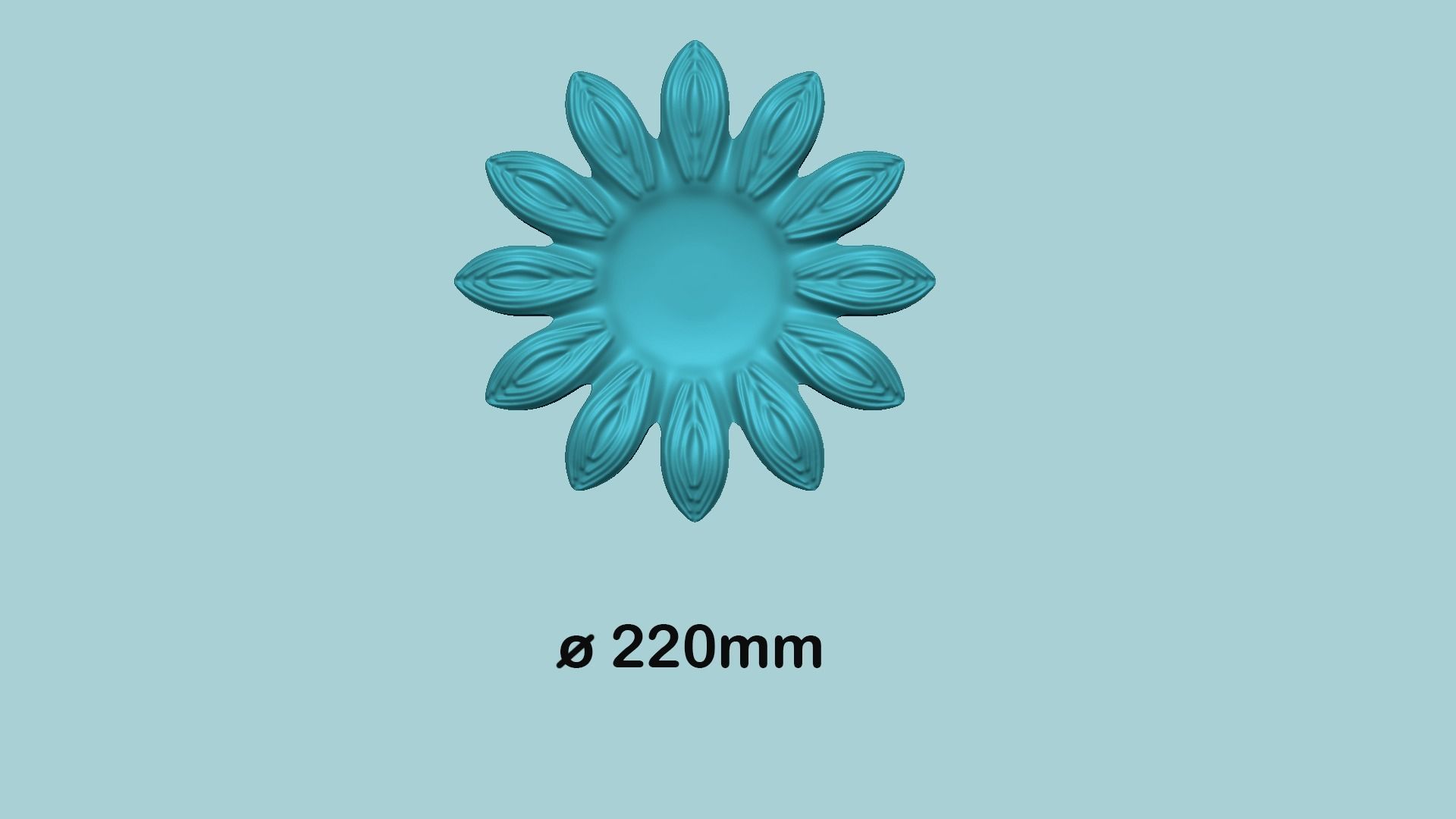 Sunflower 12 Petal B - Molding Arrangement EVA Foam Craft 3D print model_19