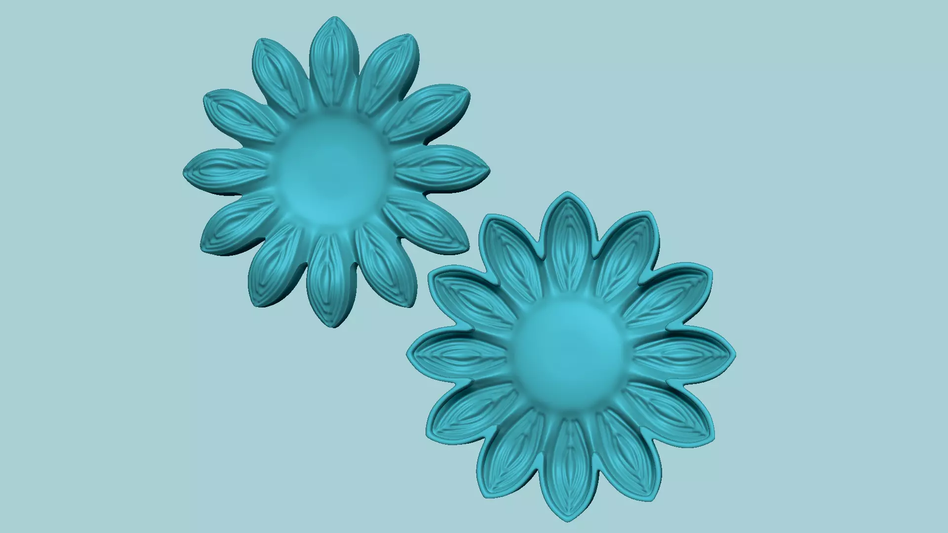 Sunflower 12 Petal B - Molding Arrangement EVA Foam Craft 3D print model_0