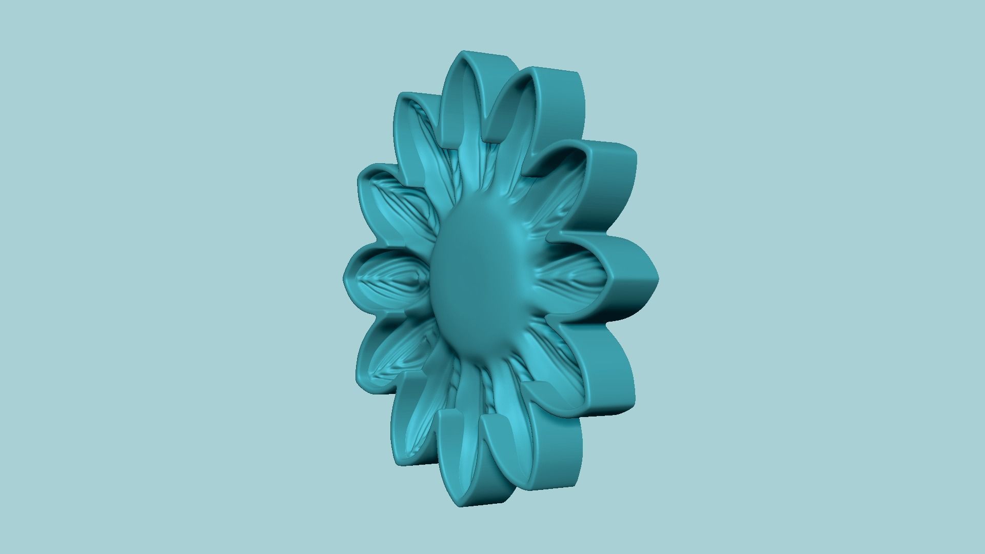 Sunflower 12 Petal B - Molding Arrangement EVA Foam Craft 3D print model_8