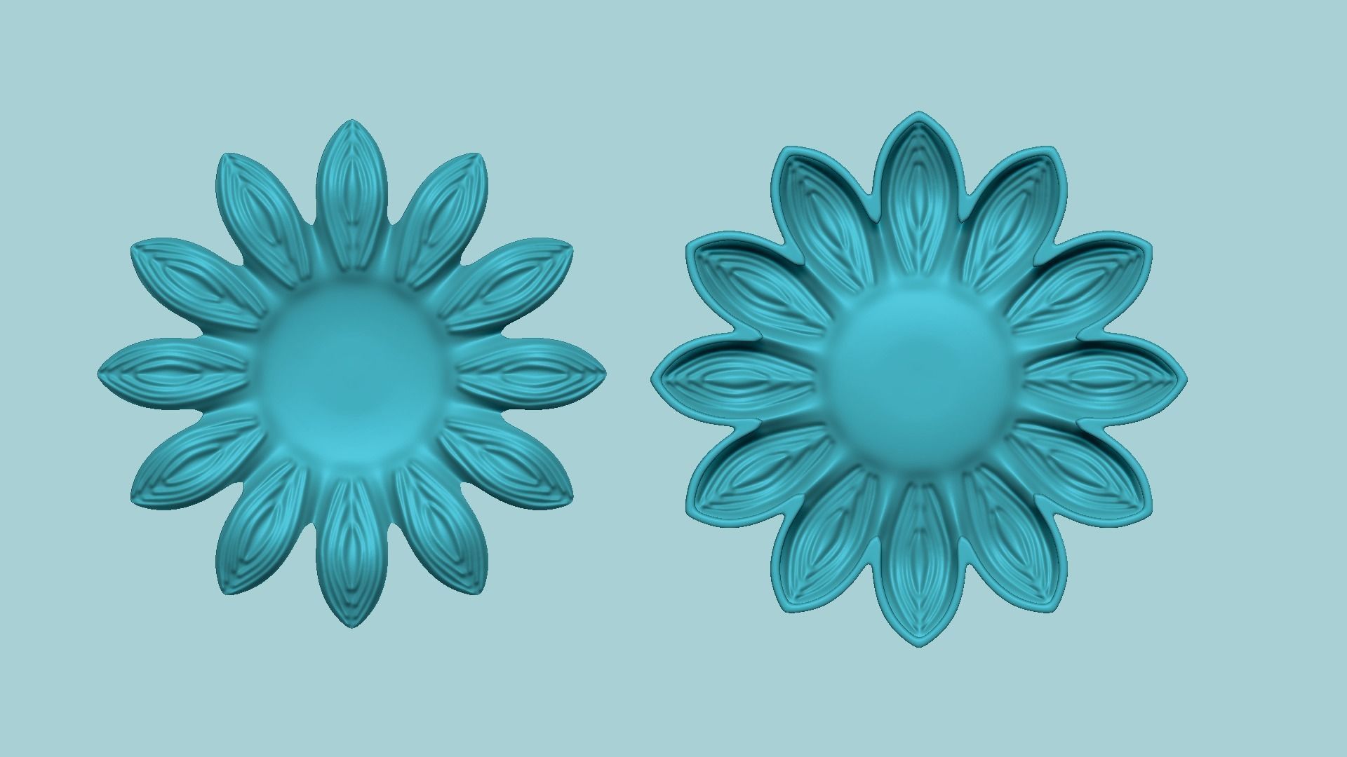 Sunflower 12 Petal B - Molding Arrangement EVA Foam Craft 3D print model_1