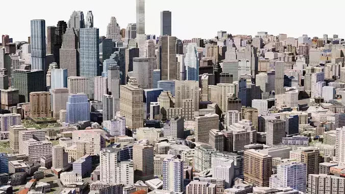 Real Time City 19 Low-poly 3D model