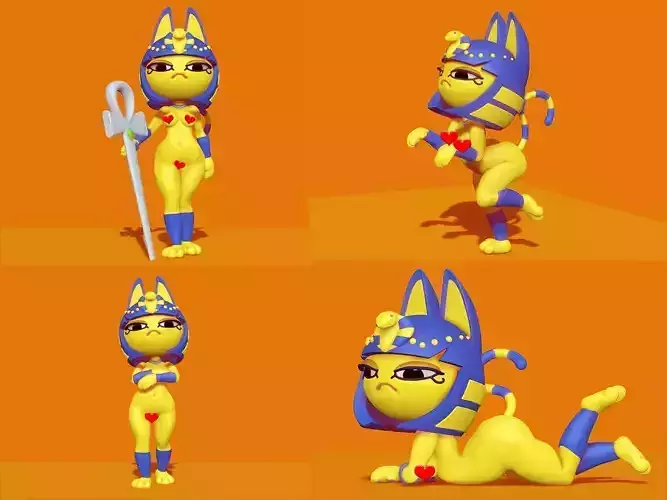 Naked Ankha 3D print model