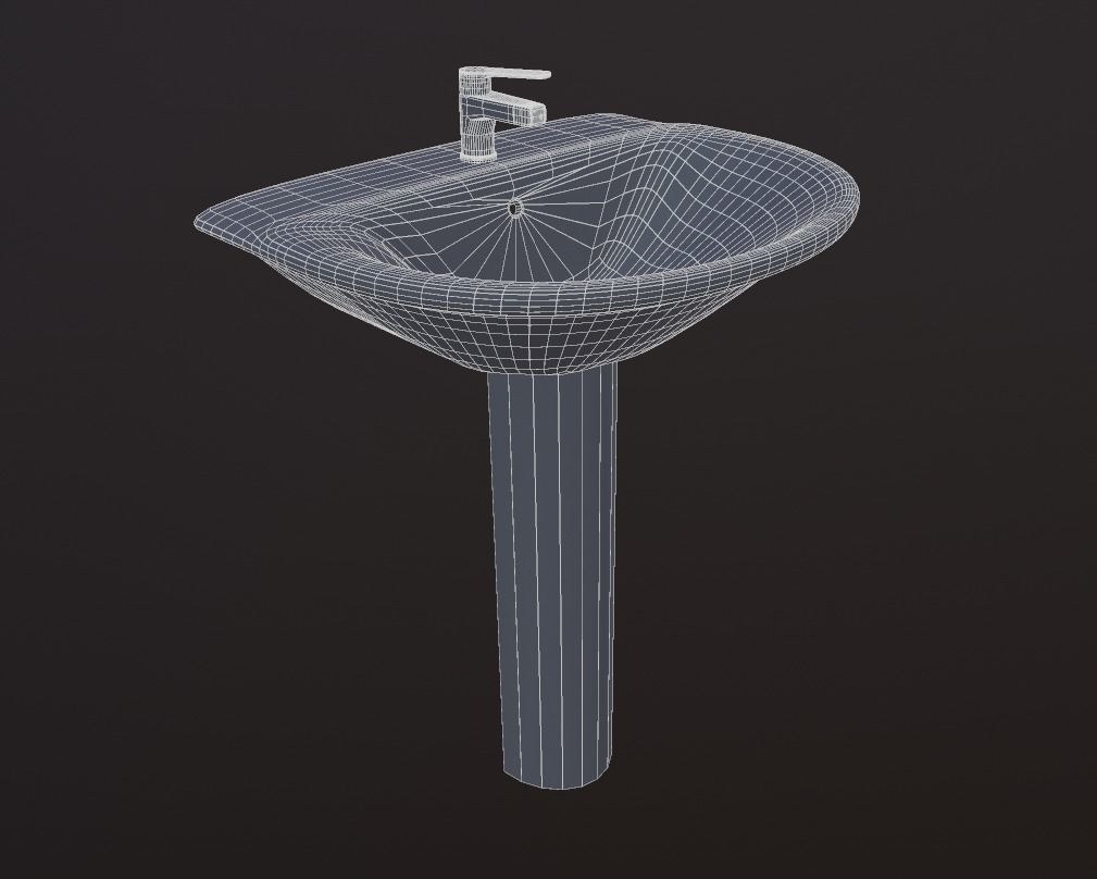 Bathroom sink 3D model_5