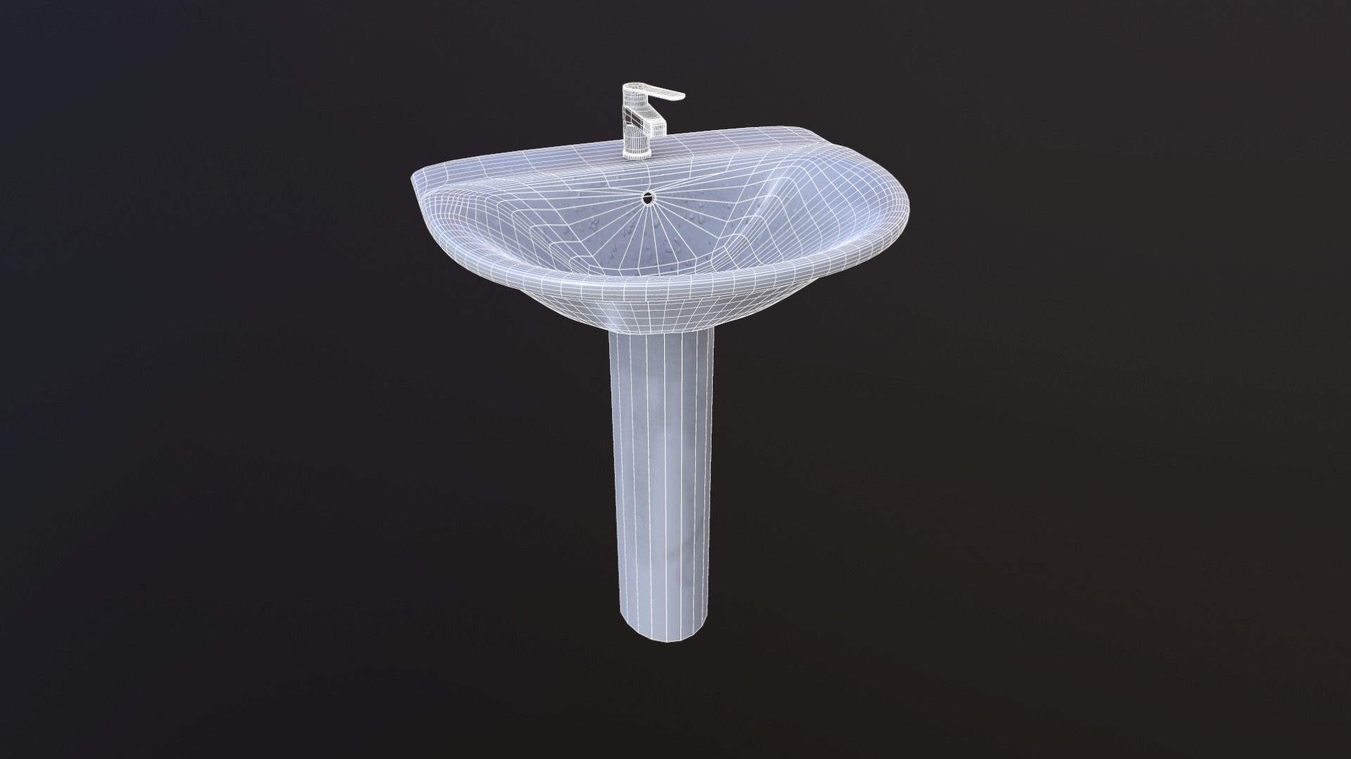 Bathroom sink 3D model_6