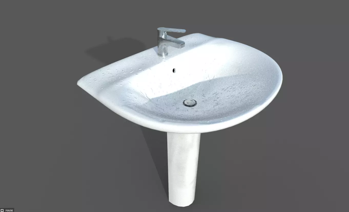 Bathroom sink 3D model_0