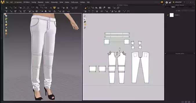 Marvelous designer Pants 3D model