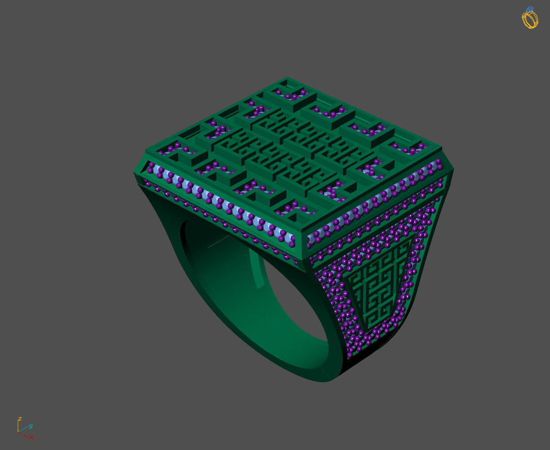 Gent Ring  3D print model_5