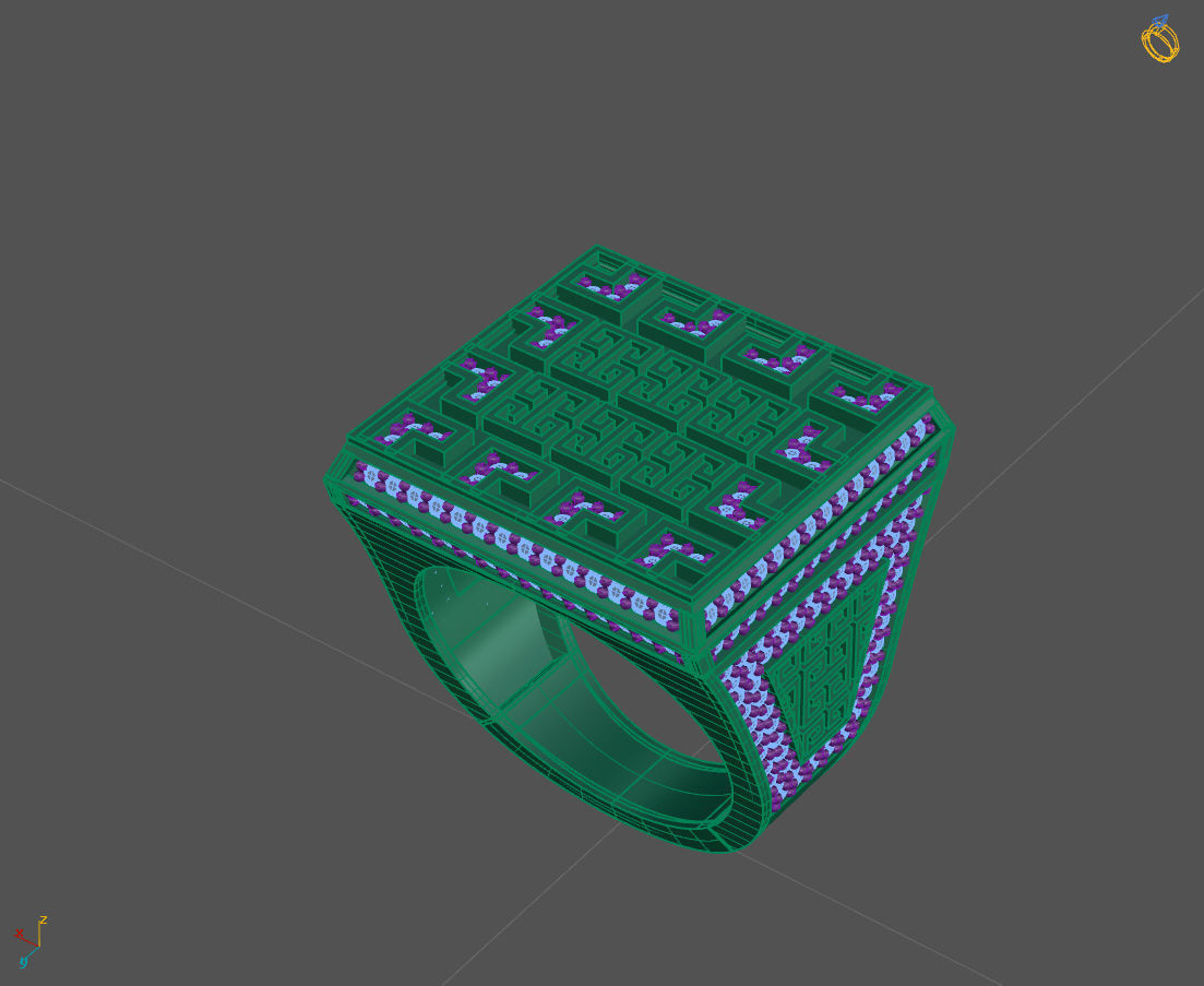 Gent Ring  3D print model_6