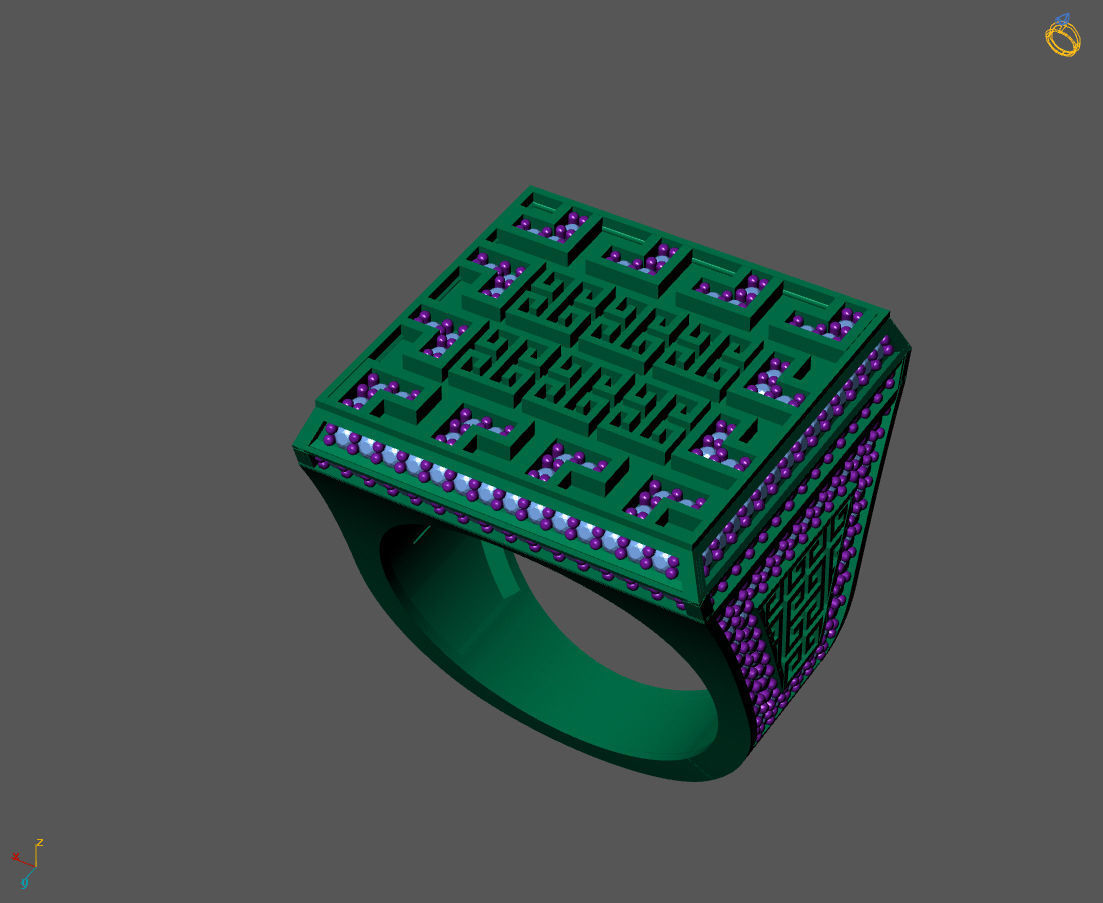 Gent Ring  3D print model_4