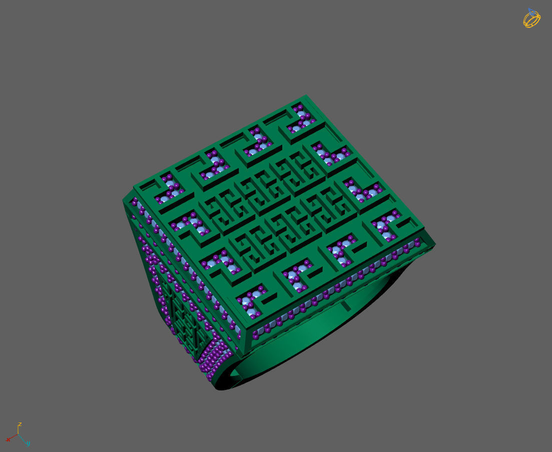 Gent Ring  3D print model_3