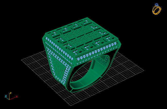 Gent Ring  3D print model_7