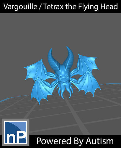 Vargouille - Tetrax the Flying Head Free 3D print model