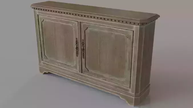 Two Door Storage Console Beige