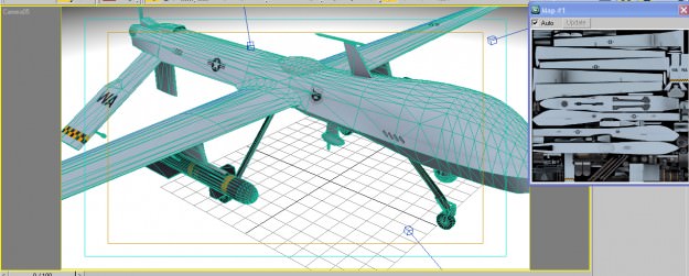 MQ1 Predator UAV Drone Aircraft Low-poly 3D model_1