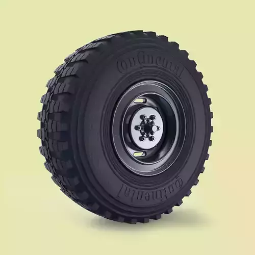 Armored security vehicle wheel 3D print model