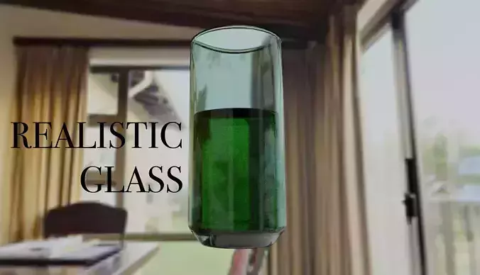 Realistic Glass liquid in