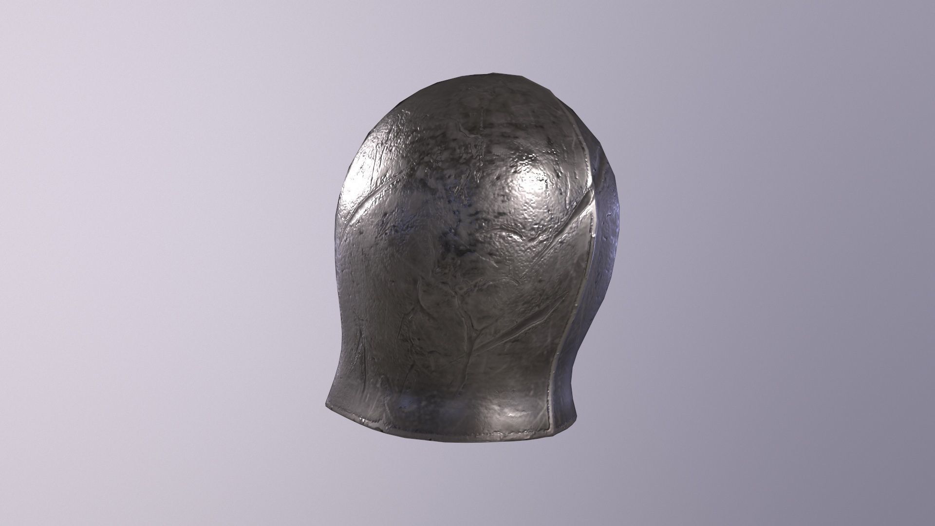 Old warrior Helmet with PBR material Low-poly 3D model_9