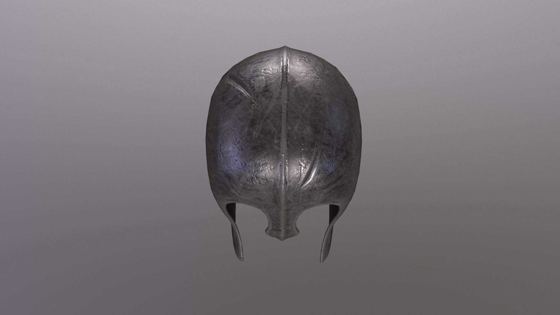 Old warrior Helmet with PBR material Low-poly 3D model_7