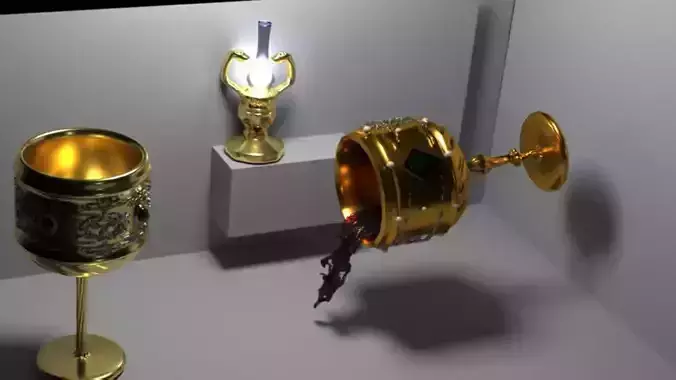 Medieval decorated cup