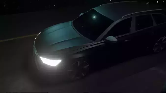 Audi 3d Model night driving Texture