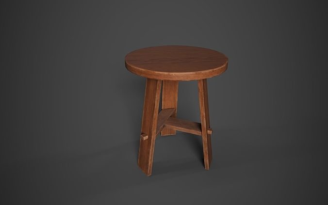 Simple Medieval Table Low-poly 3D model