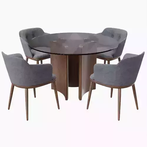 Porada Alan Tondo Table and Celine Chair