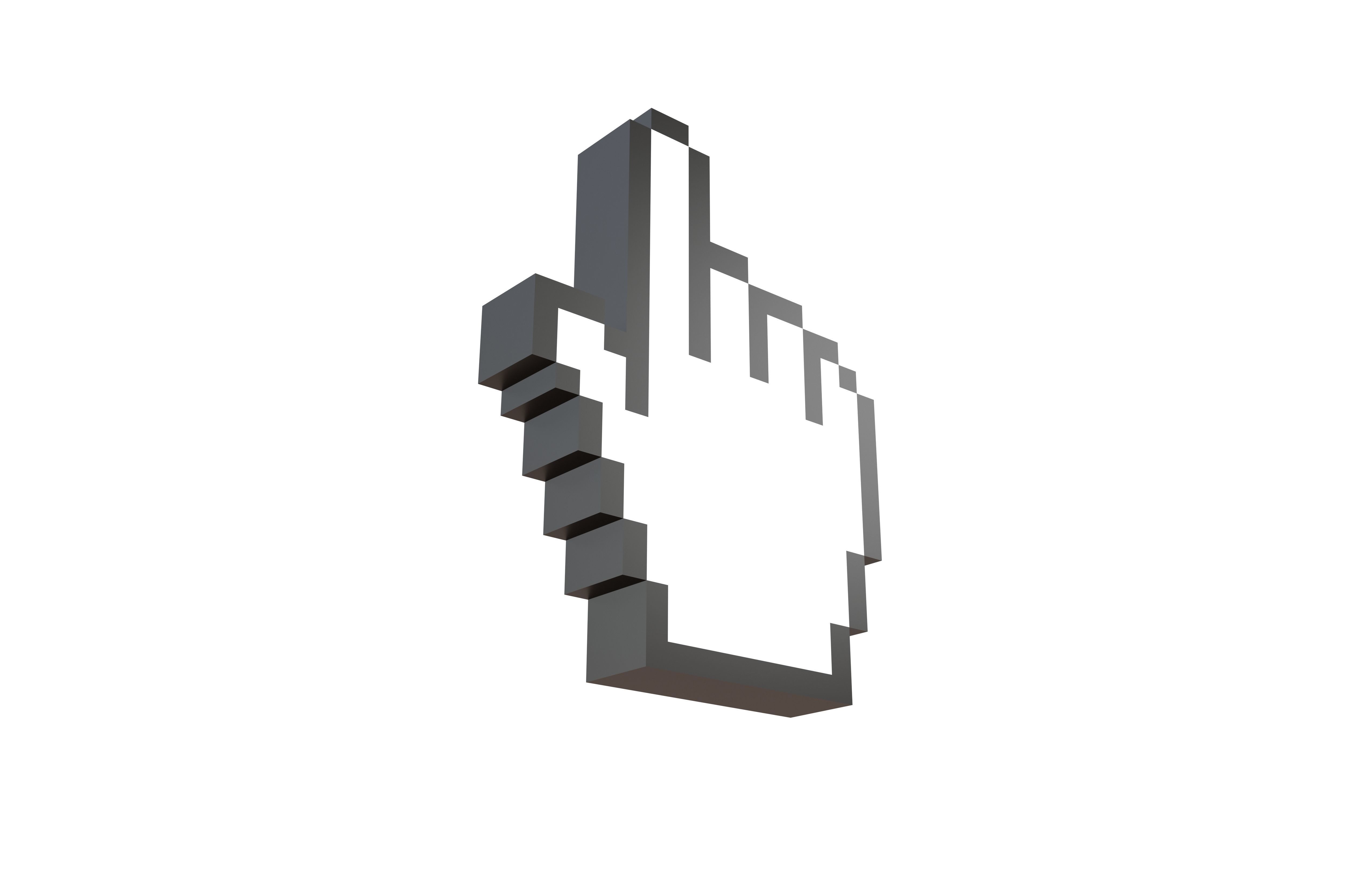 Mouse Mano Cursor V1 001 Low-poly 3D model_3