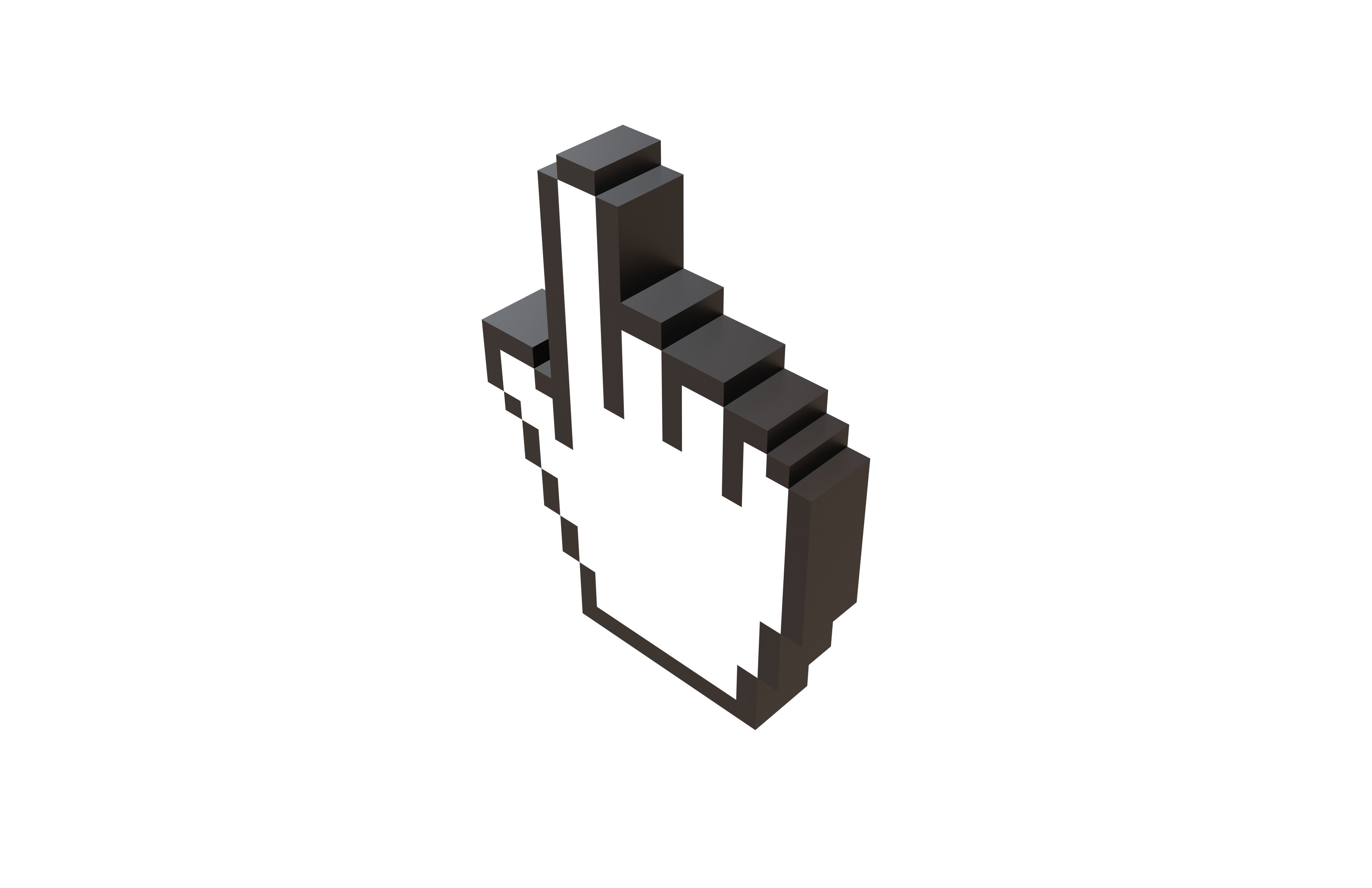 Mouse Mano Cursor V1 001 Low-poly 3D model_2
