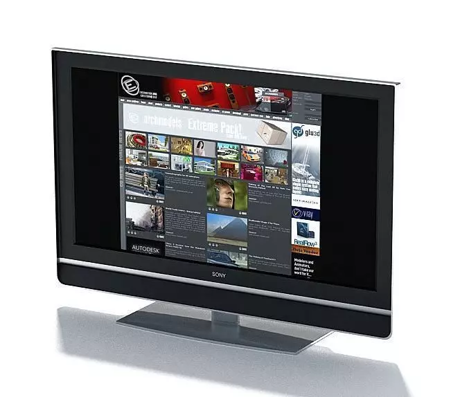 Flat Screen Monitor 3D model_0