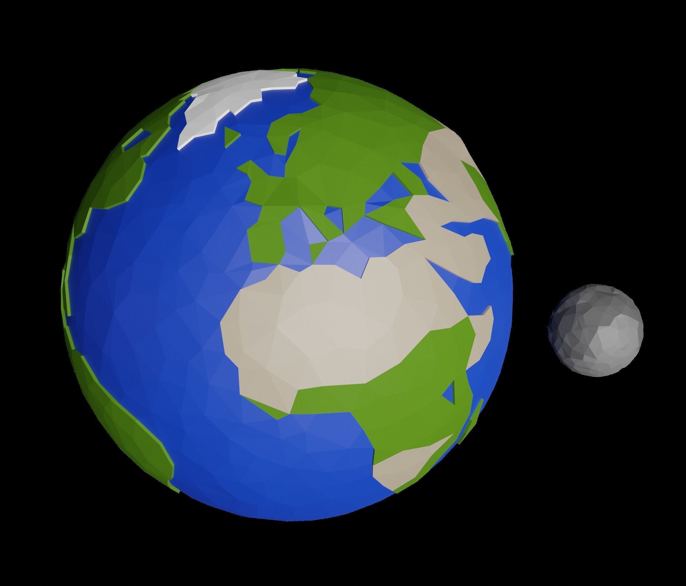 Solar System  Low-poly 3D model_5