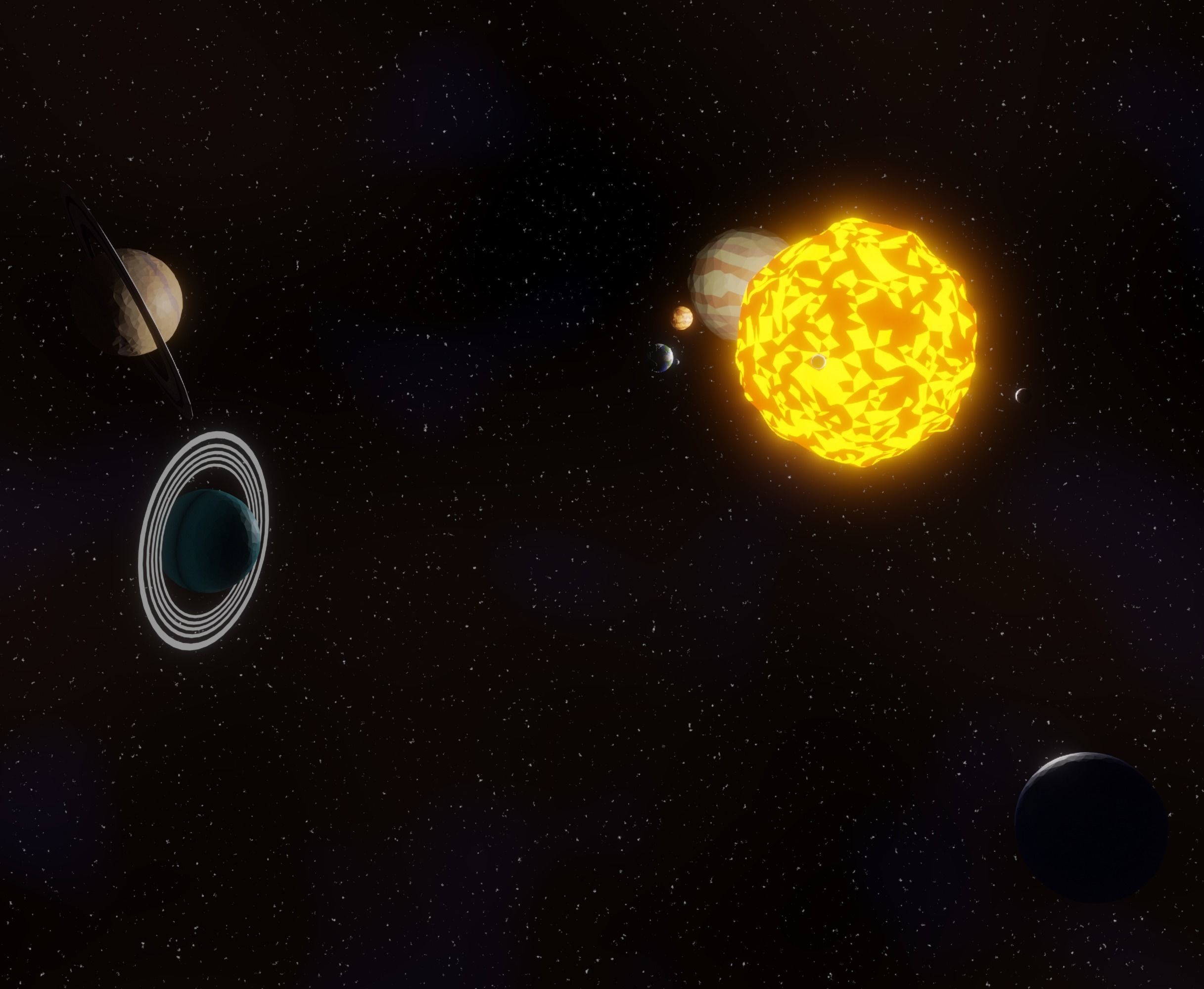 Solar System  Low-poly 3D model_1