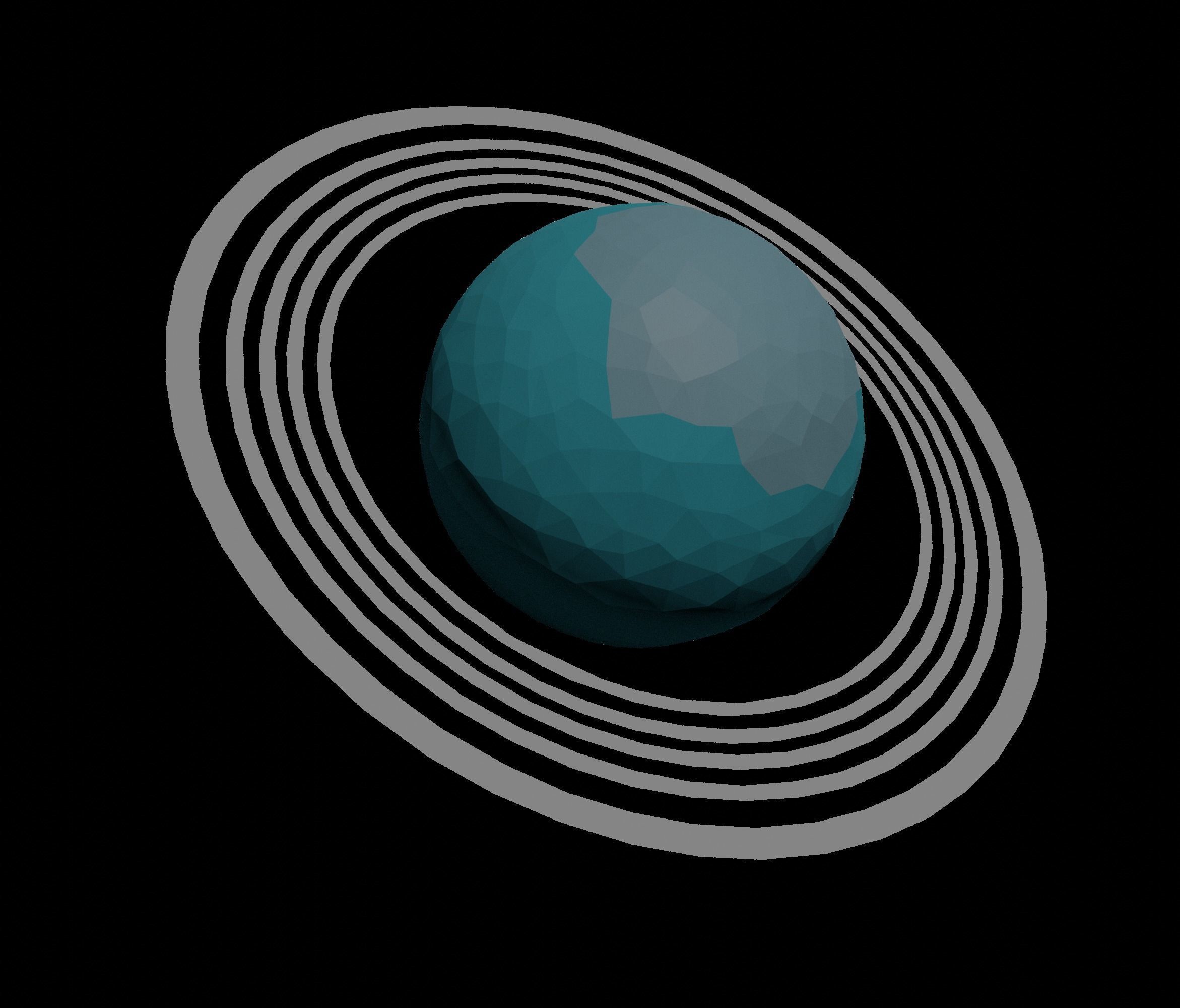 Solar System  Low-poly 3D model_9